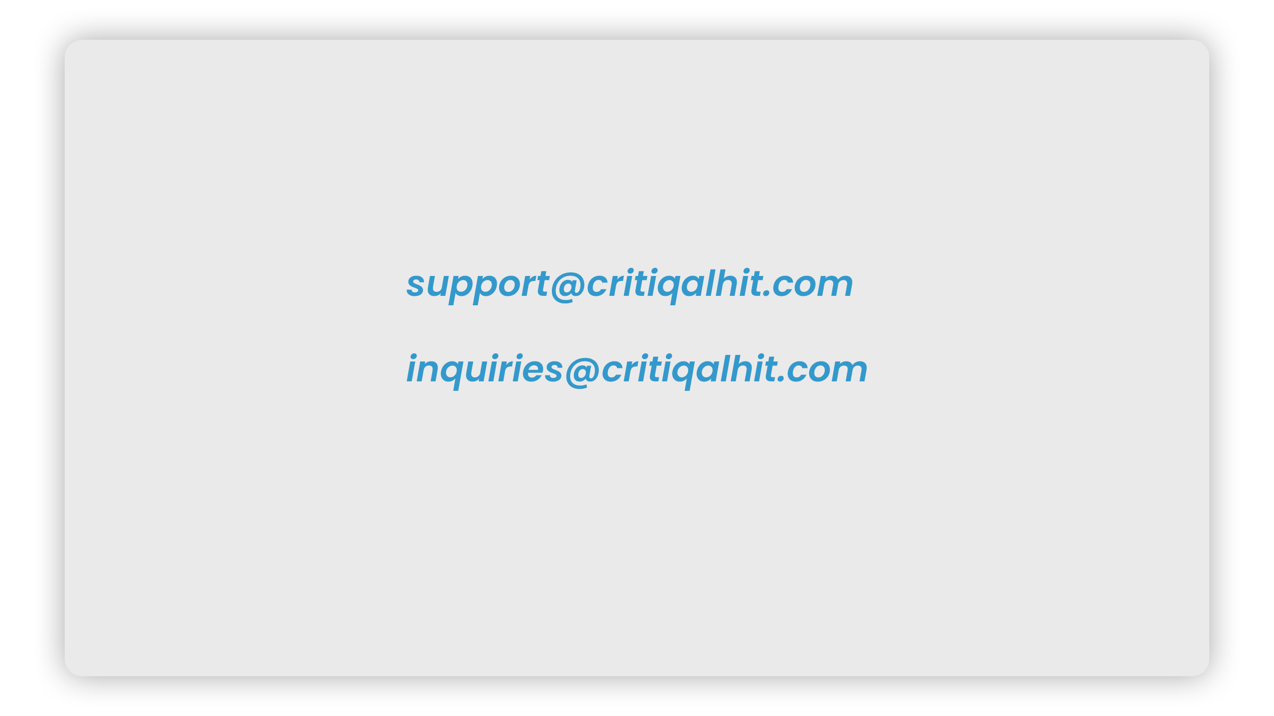 CritiqalHit Contact Information