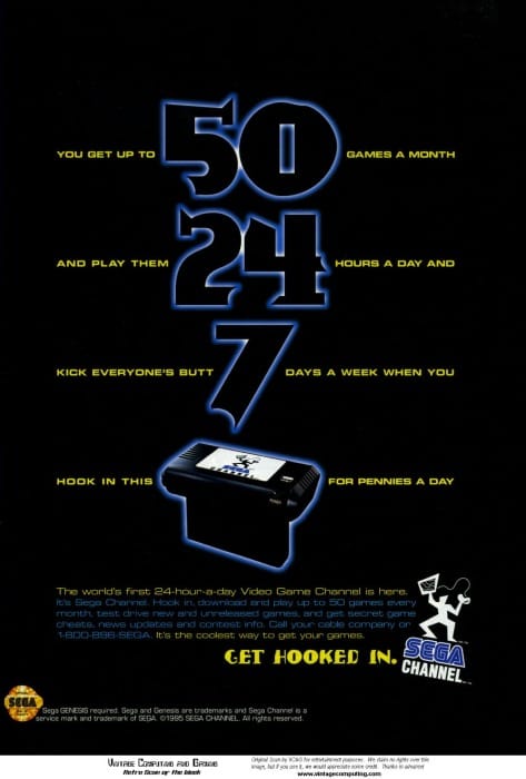 The Sega Channel advertisement.