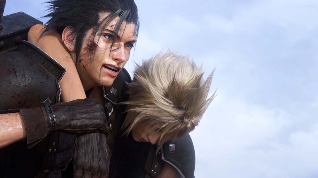 Zack Fair and Cloud Strife walk back to Midgar in Final Fantasy 7 Rebirth